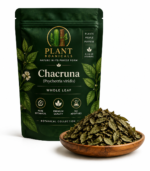 Plant Boanicals Chacruna Whole Leaf (Psychotria viridis) botanical collection featuring premium green pouch packaging and dried whole leaves