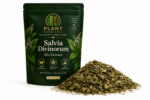 Plant Boanicals Salvia Divinorum 10X Extract botanical collection featuring premium forest green packaging and dried Salvia leaves